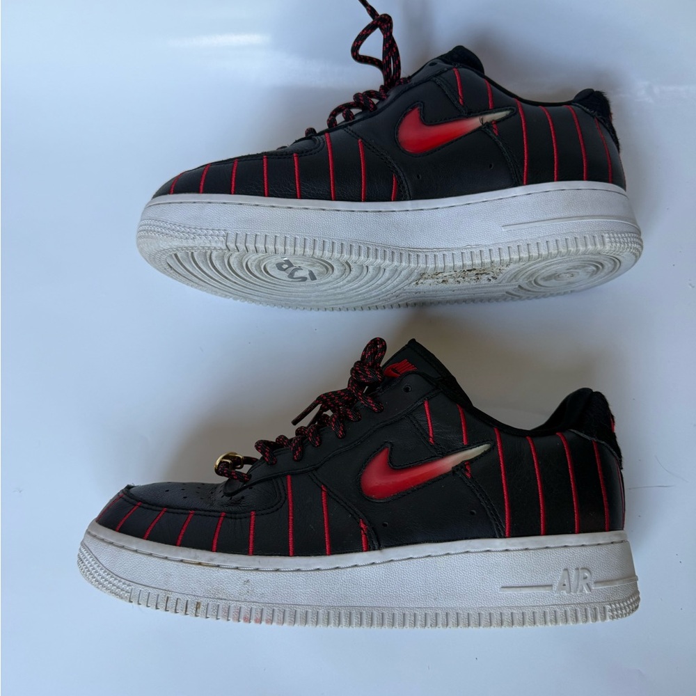 Nike Air Force 1 Jewel QS CHICAGO ALLSTAR Pinstripe Black Red Women's size 9 - Picture 12 of 14